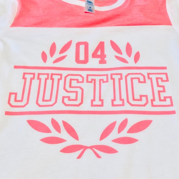 New Girl’s JUSTICE Color Block Logo Tee - Picture 7 of 7